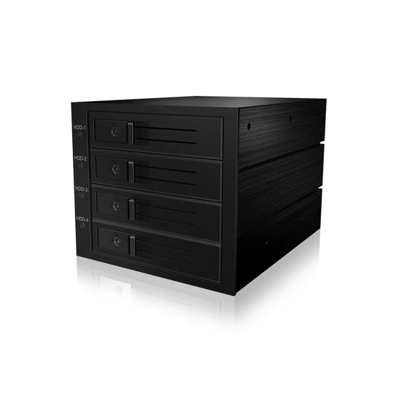 ICY BOX IB-564SSK 3x 5,25 col. saugojimo diskų dėklas Juodas