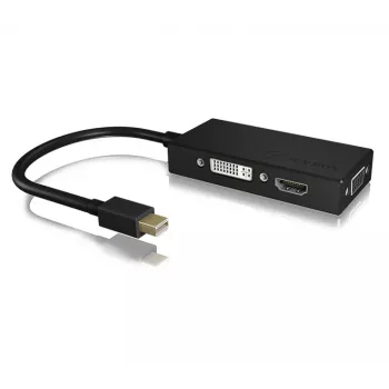 ICY BOX IB-AC1032 Mini DisplayPort DVI-D + VGA (D-Sub) + HDMI juodas