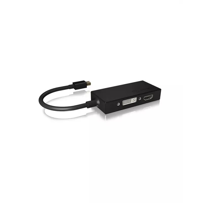 ICY BOX IB-AC1032 Mini DisplayPort DVI-D + VGA (D-Sub) + HDMI juodas