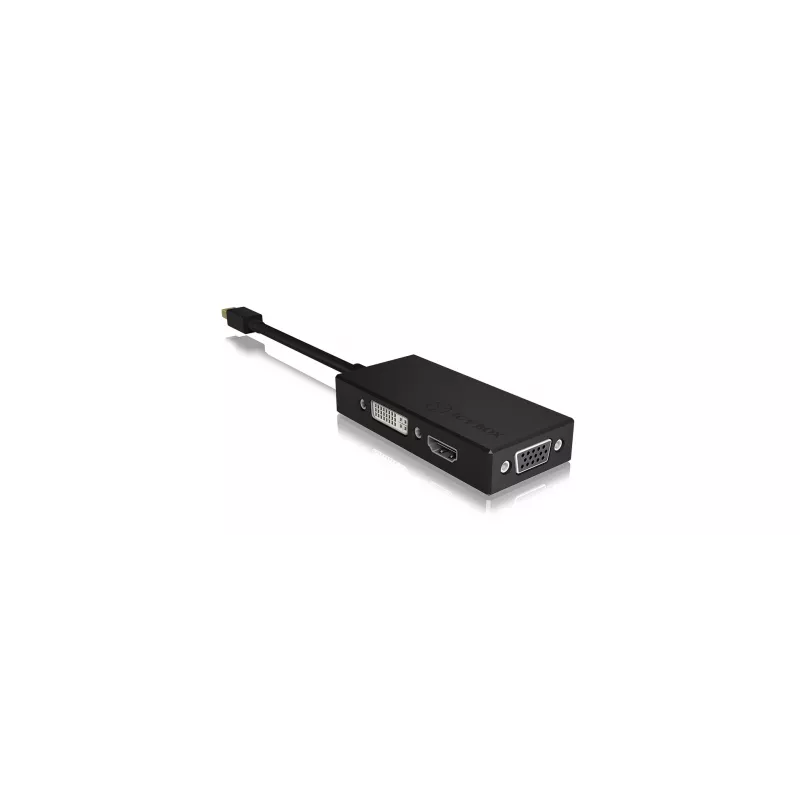 ICY BOX IB-AC1032 Mini DisplayPort DVI-D + VGA (D-Sub) + HDMI juodas