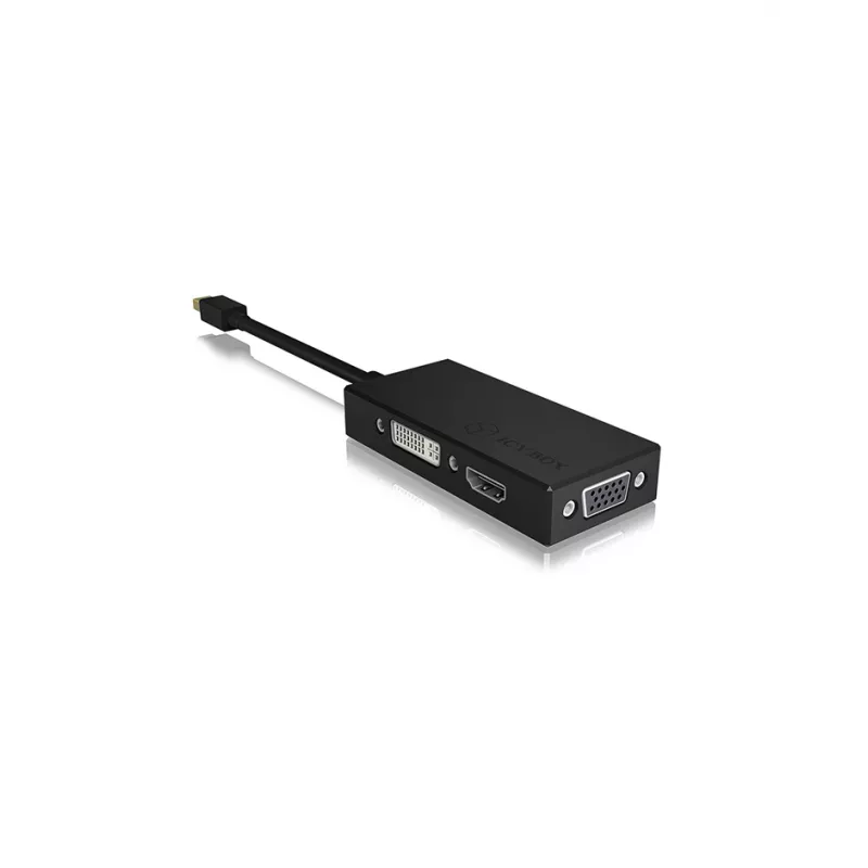ICY BOX IB-AC1032 Mini DisplayPort DVI-D + VGA (D-Sub) + HDMI juodas