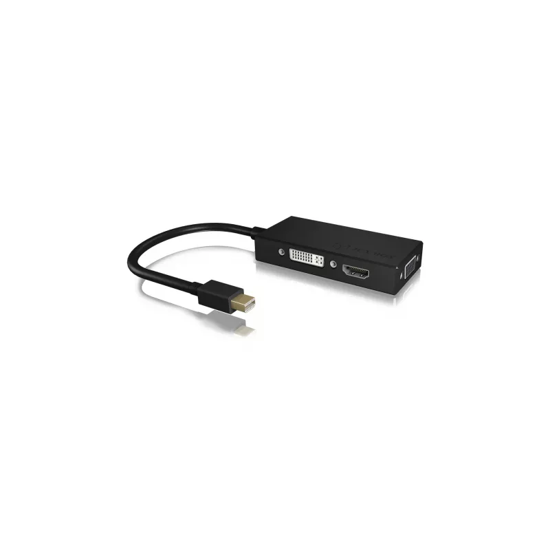 ICY BOX IB-AC1032 Mini DisplayPort DVI-D + VGA (D-Sub) + HDMI juodas