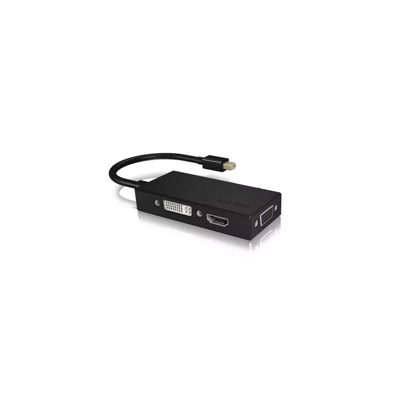 ICY BOX IB-AC1032 Mini DisplayPort DVI-D + VGA (D-Sub) + HDMI juodas