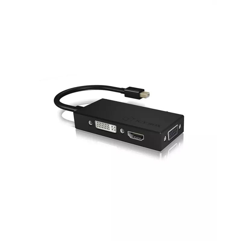 ICY BOX IB-AC1032 Mini DisplayPort DVI-D + VGA (D-Sub) + HDMI juodas