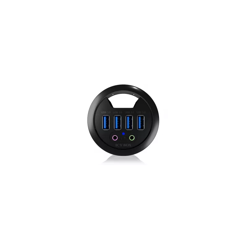 ICY BOX IB-HUB1403A lizdas Juoda