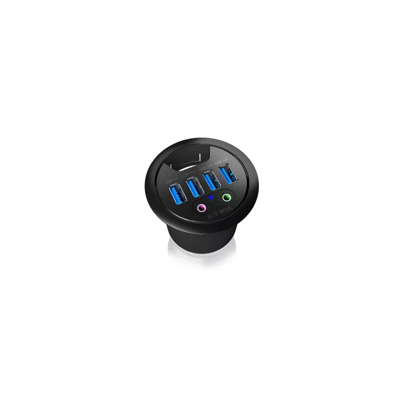 ICY BOX IB-HUB1403A lizdas Juoda