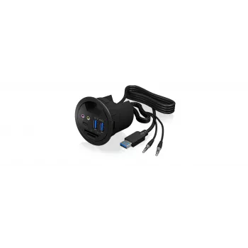 ICY BOX IB-HUB1404A lizdas Juoda
