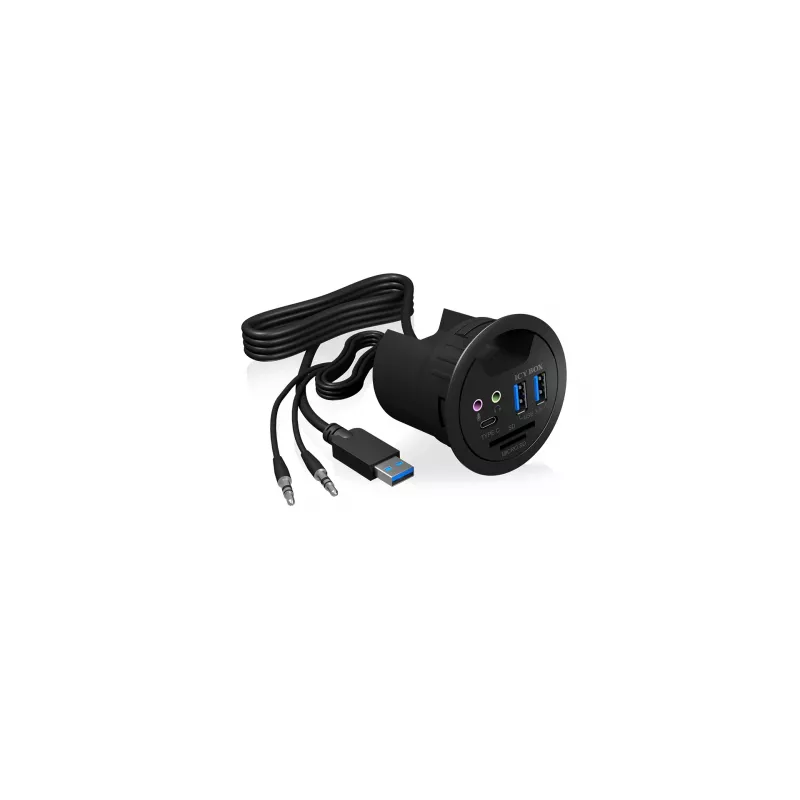 ICY BOX IB-HUB1404A lizdas Juoda