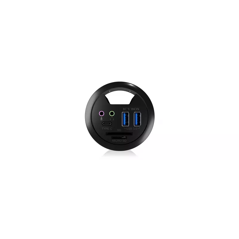 ICY BOX IB-HUB1404A lizdas Juoda