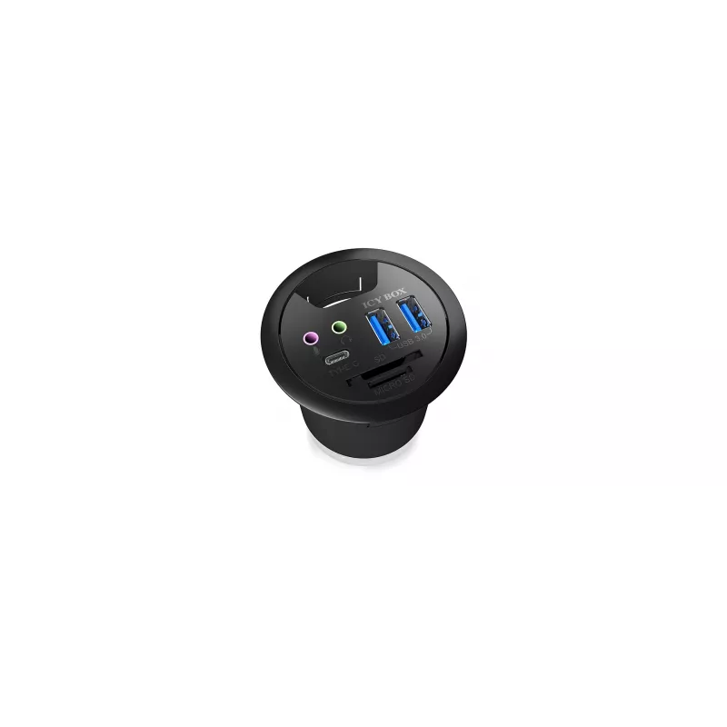ICY BOX IB-HUB1404A lizdas Juoda