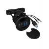 ICY BOX IB-HUB1404A lizdas Juoda