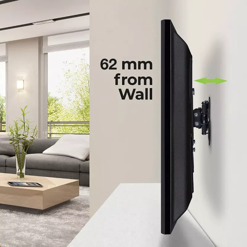 Techly 32-55 colių universalus LCD televizoriaus sieninis laikiklis, juodas