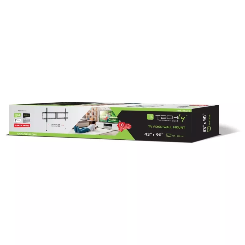Techly fiksuotas sieninis laikiklis LED TV LCD 43-90 colių