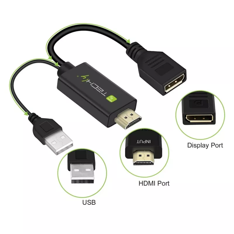 Vaizdo signalo keitiklis Techly ICOC HDMI-DP12A 4096x2160 120Hz