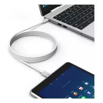 Techly ICOC-MU4-20G240W2 USB kabelis USB4 Gen 2x2 2 m USB C Baltas