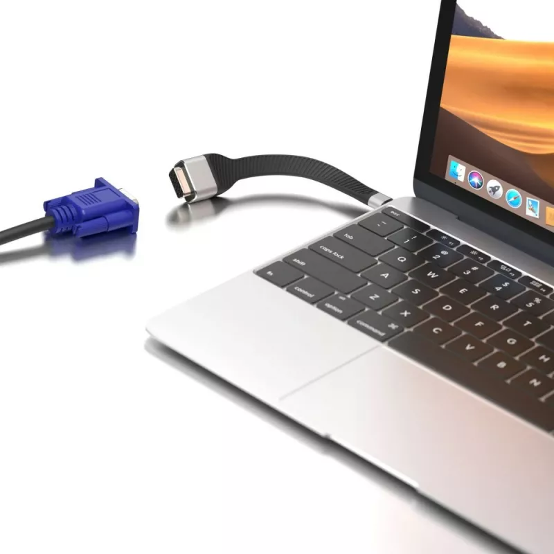 Techly ICOC-USBC-VGA vaizdo kabelio adapteris 0,12 m USB Type-C VGA (D-Sub)