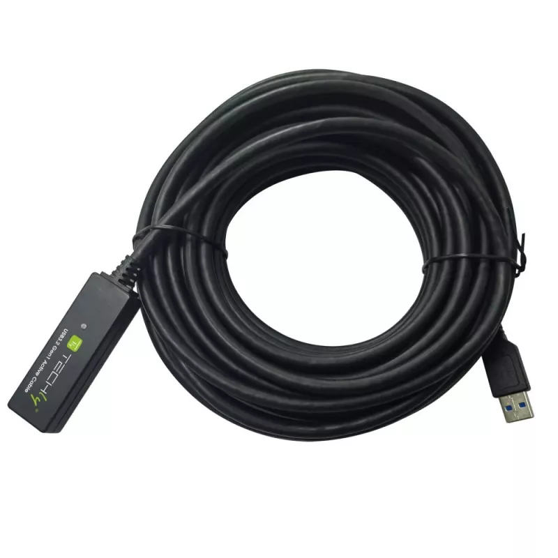 Techly ICUR30100G USB laidas USB 3.2 Gen 1 (3.1 Gen 1) 10 m USB A juodas