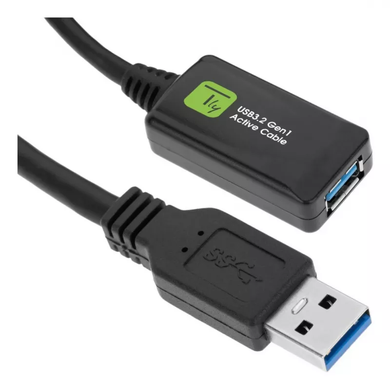 Techly ICUR3050G USB kabelis USB 3.2 Gen 1 (3.1 Gen 1) 5 m USB A juodas