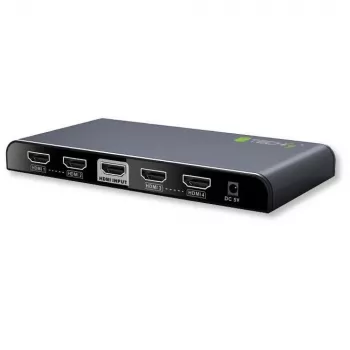 Techly HDMI skirstytuvas 2.0 4K UHD 3D 4 krypčių, HDMI, 4x HDMI, 3840 x 2160 pikselių, Juoda, 4K Ultra HD, 30 m