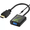 Techly kabelio keitiklio adapteris HDMI į VGA su garsu IDATA HDMI-VGA2A
