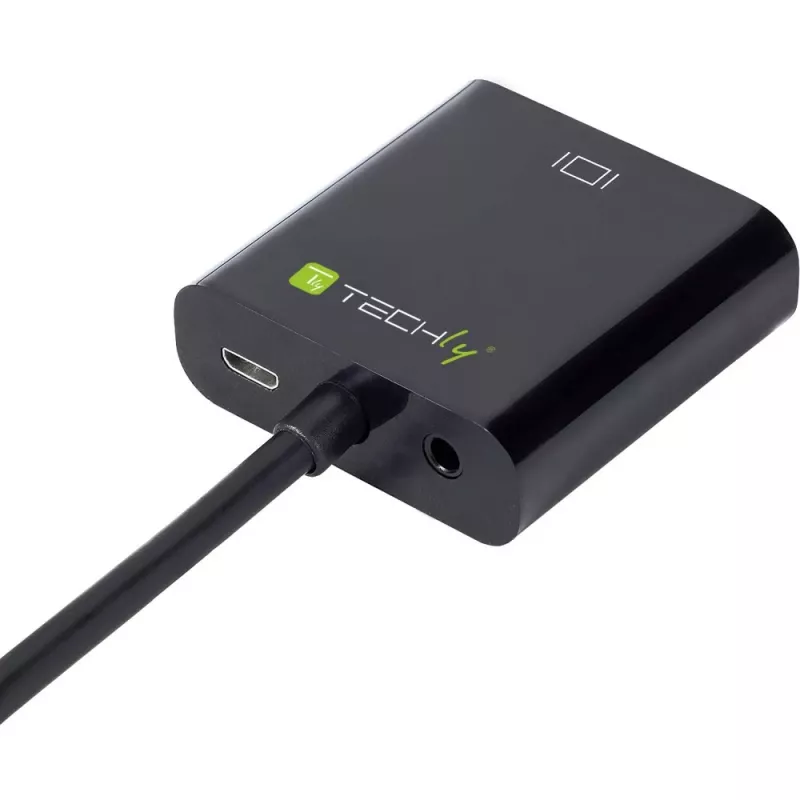 Techly kabelio adapteris konverteris HDMI į VGA su Micro USB ir garsu IDATA HDMI-VGA2AU