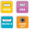 Techly kabelio adapteris konverteris HDMI į VGA su Micro USB ir garsu IDATA HDMI-VGA2AU