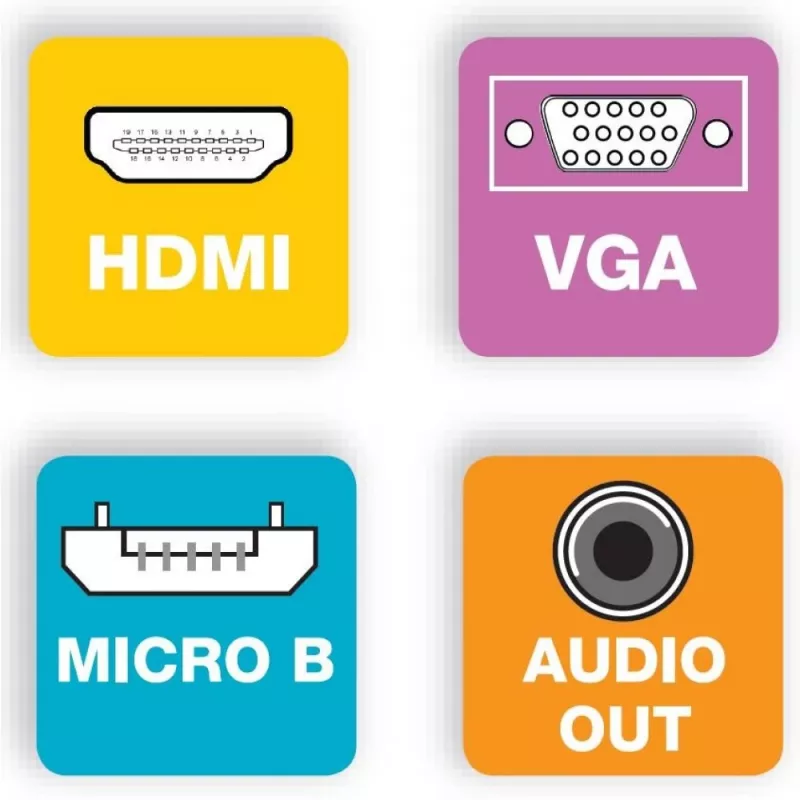 Techly kabelio adapteris konverteris HDMI į VGA su Micro USB ir garsu IDATA HDMI-VGA2AU