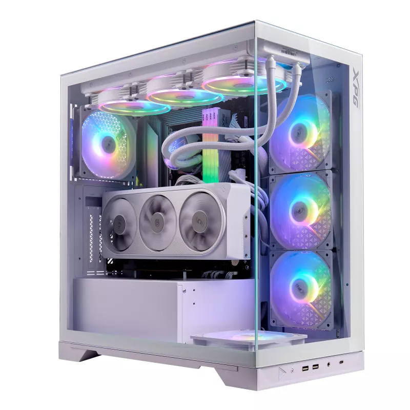 XPG INVADER X Mid-Tower White, Midi Tower, PC, White, ATX, micro ATX, Mini-ITX, SPCC, 17,5 cm