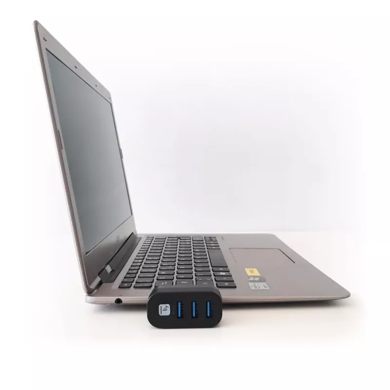 Techly IUSB3-HUB3-ROTB sąsajos šakotuvas USB 3.2 Gen 1 (3.1 Gen 1) Type-A 5000 Mbit/s Juoda