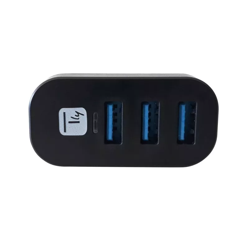Techly IUSB3-HUB3-ROTB sąsajos šakotuvas USB 3.2 Gen 1 (3.1 Gen 1) Type-A 5000 Mbit/s Juoda
