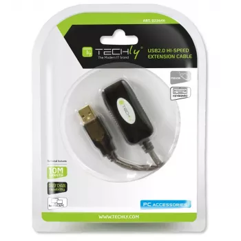 Techly aktyvus USB 2.0 Hi-Speed ilginimo kabelis 10 m IUSB-REP10TY
