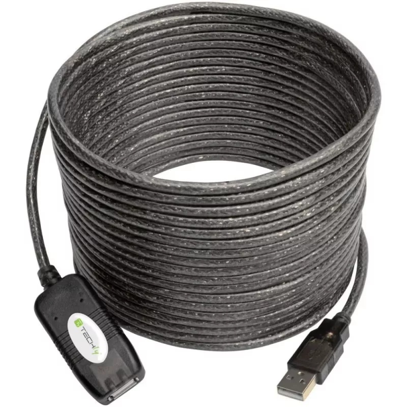 Techly aktyvus USB 2.0 Hi-Speed ilginimo kabelis 10 m IUSB-REP10TY