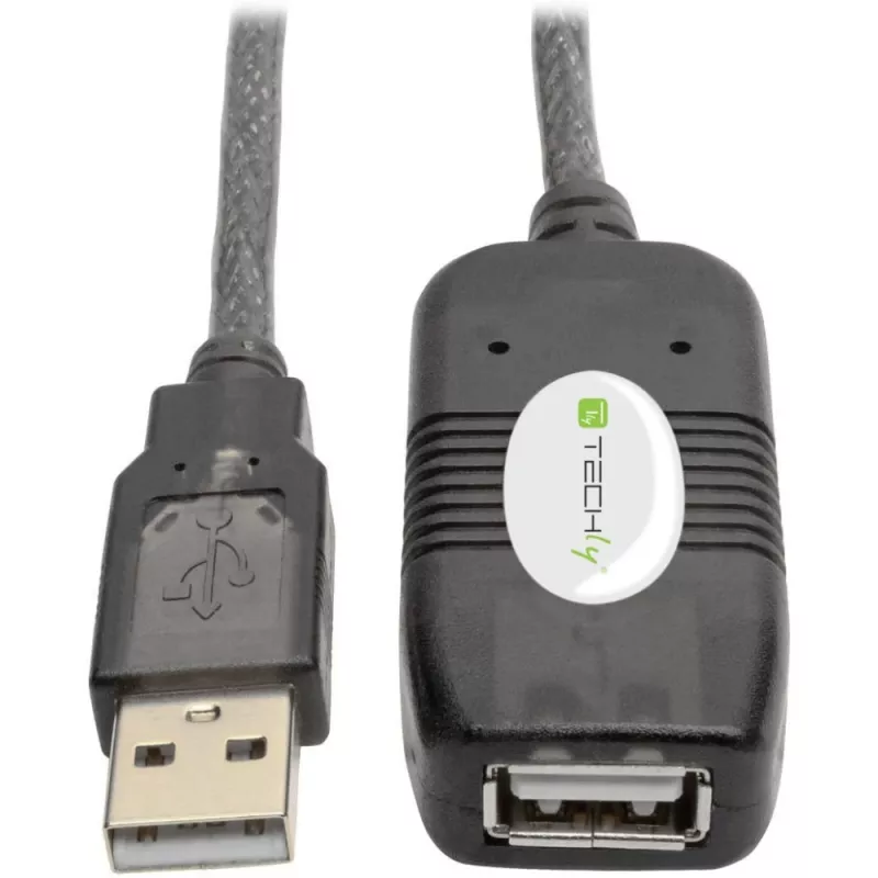 Techly aktyvus USB 2.0 Hi-Speed ilginimo kabelis 10 m IUSB-REP10TY