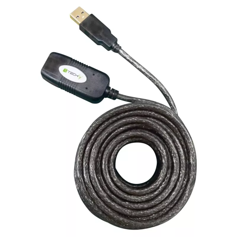 Techly aktyvus USB 2.0 Hi-Speed ilginimo kabelis 10 m IUSB-REP10TY