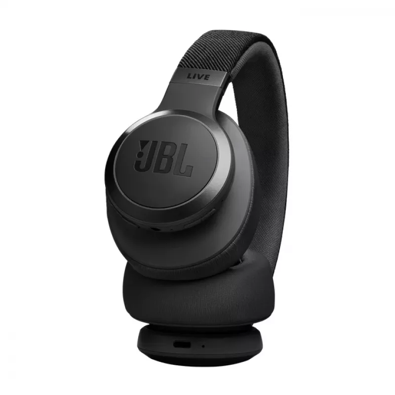 JBL Live 770NC ausinės belaidės galvos juostos skambučiams / muzikai Bluetooth juodos