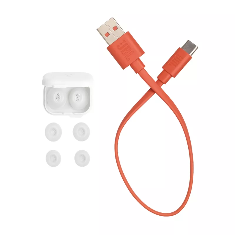 JBL Tune Flex 2 laisvų rankų įranga True Wireless Stereo (TWS) į ausis įdedamos ausinės Skambučiai/Muzika Bluetooth Baltos
