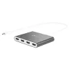 j5create JCA366-N USB-C™ į 4 prievadų HDMI™ kelių monitorių adapteris, sidabrinis