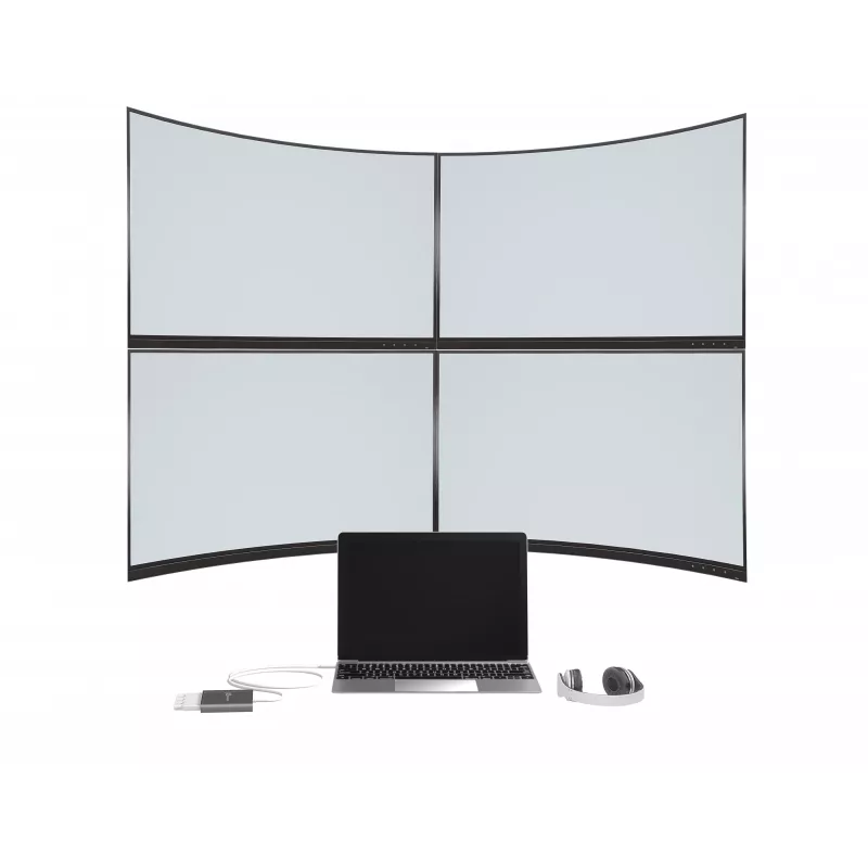 j5create JCA366-N USB-C™ į 4 prievadų HDMI™ kelių monitorių adapteris, sidabrinis