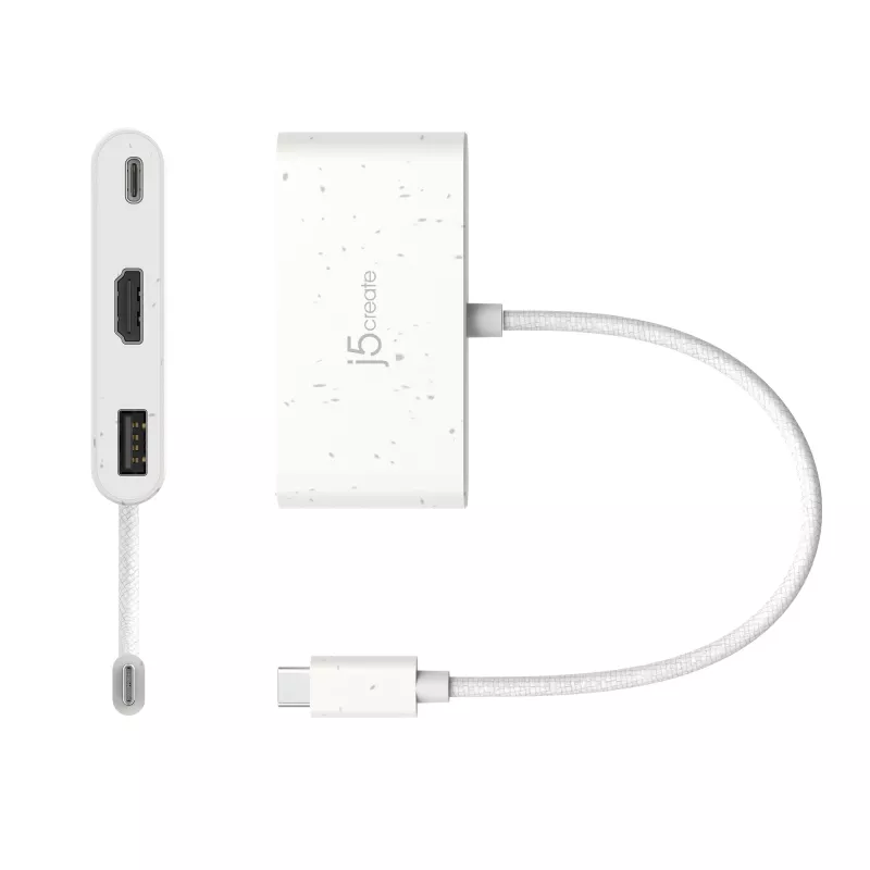 j5create JCA379EW - USB-C® į HDMI™ ir USB™ Type-A su maitinimo tiekimu