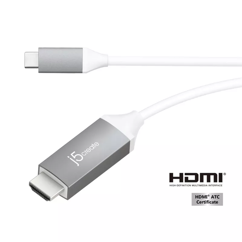 j5create JCC153G-N USB-C™ į 4K HDMI™ kabelis, Pilkas, 1,5 m