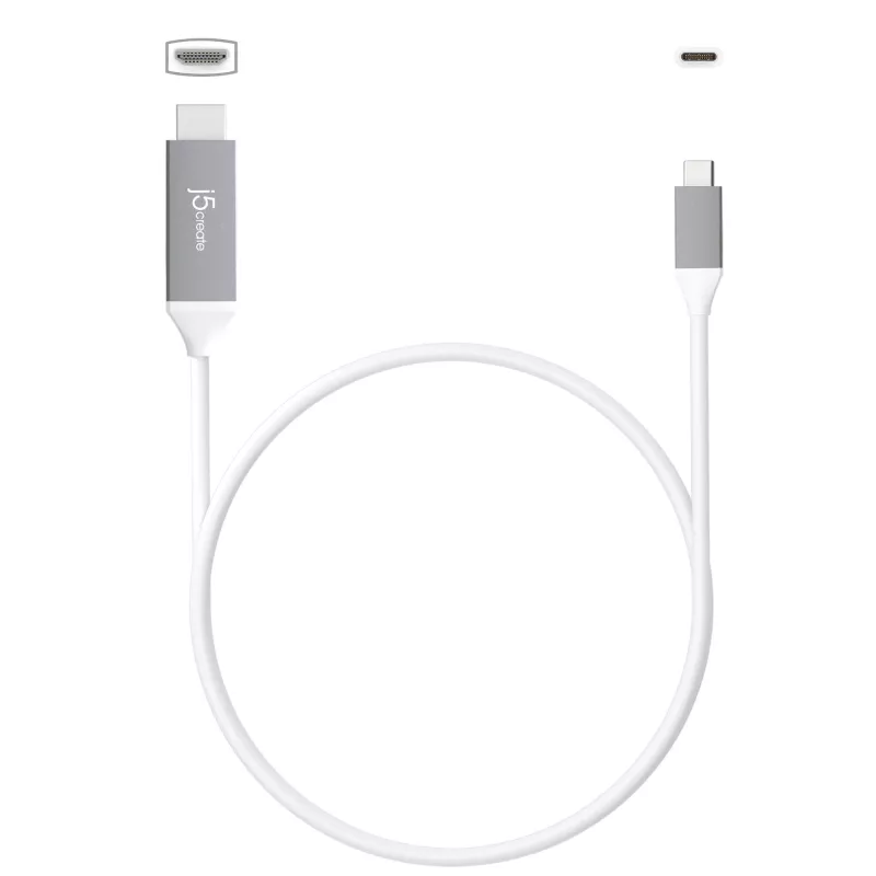 j5create JCC153G-N USB-C™ į 4K HDMI™ kabelis, Pilkas, 1,5 m