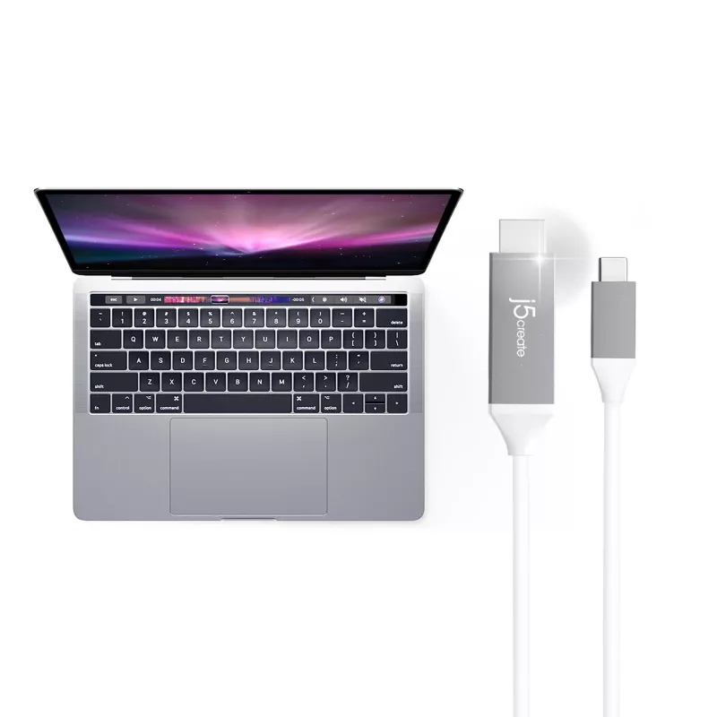 j5create JCC153G-N USB-C™ į 4K HDMI™ kabelis, Pilkas, 1,5 m