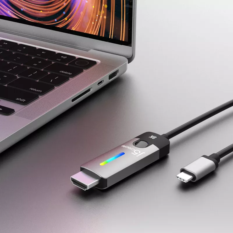 j5create JCC157-N USB-C į HDMI 2.1 8K laidas 1,79 m
