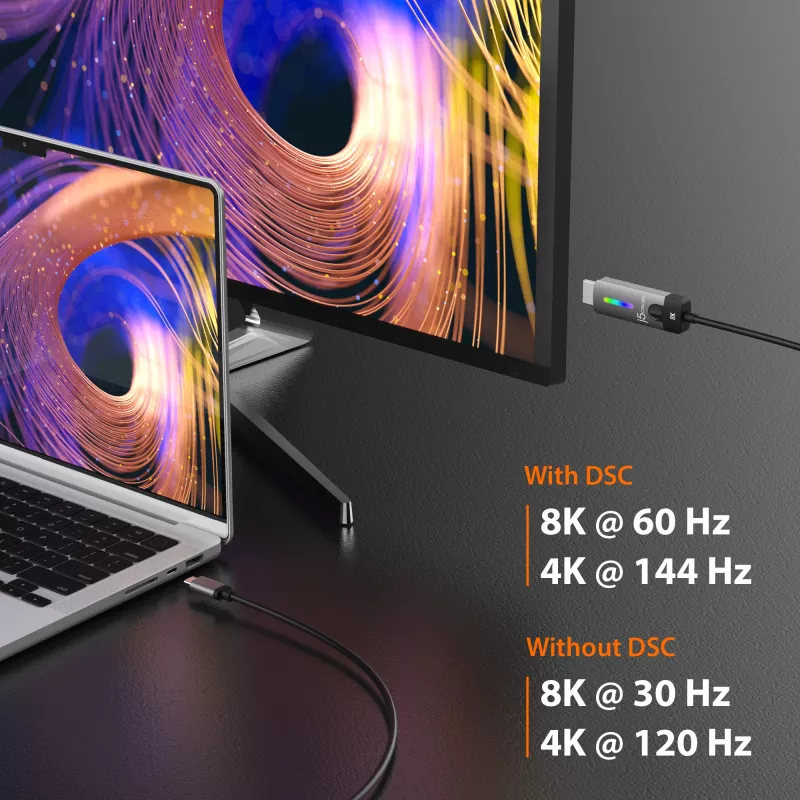 j5create JCC157-N USB-C į HDMI 2.1 8K laidas 1,79 m