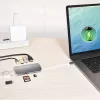 j5create JCD383 USB-C™ 9-in-1 kelių prievadų adapteris, sidabrinis ir baltas