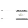 j5create JCD383 USB-C™ 9-in-1 kelių prievadų adapteris, sidabrinis ir baltas