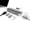 j5create JCD383 USB-C™ 9-in-1 kelių prievadų adapteris, sidabrinis ir baltas