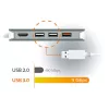 j5create JCD383 USB-C™ 9-in-1 kelių prievadų adapteris, sidabrinis ir baltas