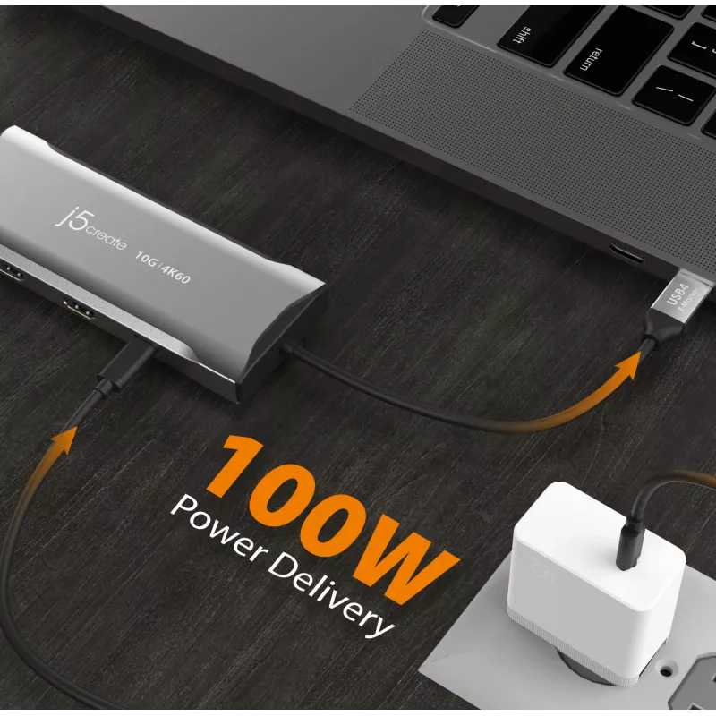 j5create JCD397-N 4K60 Elite USB-C kelių monitorių mini dokas