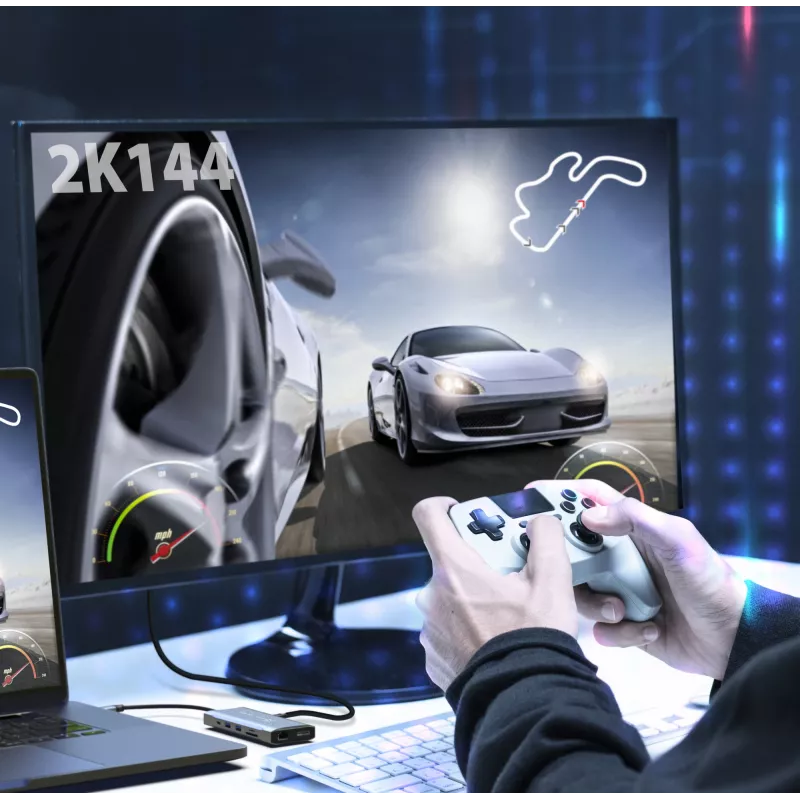 j5create JCD397-N 4K60 Elite USB-C kelių monitorių mini dokas